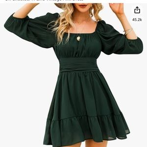 Green Flowy Dress